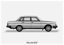 POSTER - VOLVO 264 - (A4 A3 A2 sizes) Art Print Car 240 260 GLE