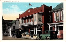 Palmyra Pennsylvania Post Office, Lunch Counter & Billiards Vintage Postcard