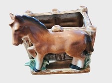 Vintage Pottery Horse Planter