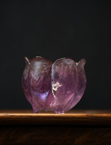 Vintage purple pressed glass - vintage,