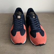 Walsh navy coral - coral, suede