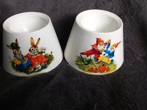 Vintage plastic egg cups - egg,