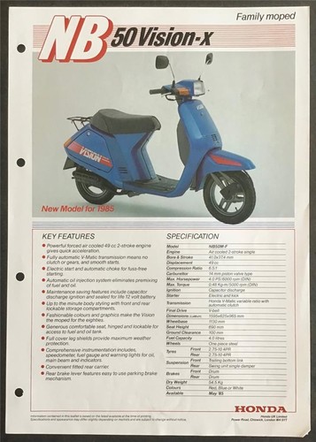 Honda nb50 vision family - vision-x,