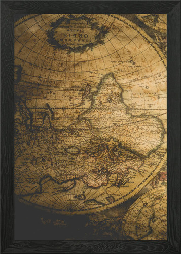 Old world map framed wall - world,
