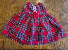 Baby Girls Red Tartan Flare