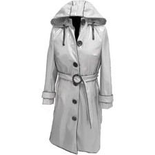 Women's PVC Leather Trench