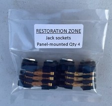 Jack Sockets, Panel-mounted, Chrome Nuts