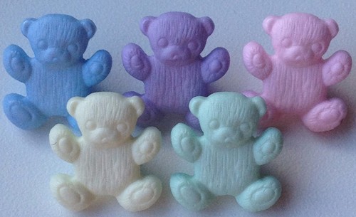 Teddy bear shank buttons - teddy,