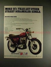 1972 BSA Gold Star 500SS Motorcycle Ad - More CC's!!
