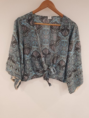Top shrug bolero blue grey - shrug,