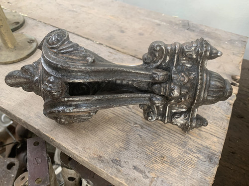 Vintage cast iron door - cast, knocker
