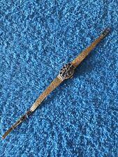 Vintage Ladies Rene Rochard 17 Jewel Incabloc Gold Tone Watch with Face Guard AF