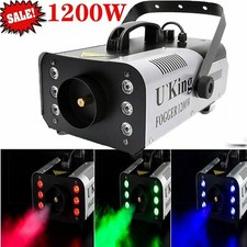 1200W Smoke Fog Machine Stage Lighting RGB LED Effect DJ Disco Party Show Remote