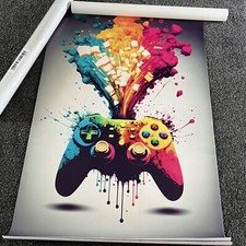 Gaming Controller Abstract Colourful Poster/ Wall Art/ Canvas ~ Unframed 40x60CM