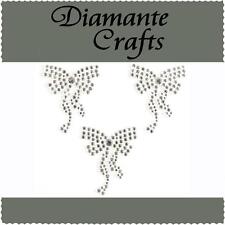3 x 36mm Clear Diamante Bows
