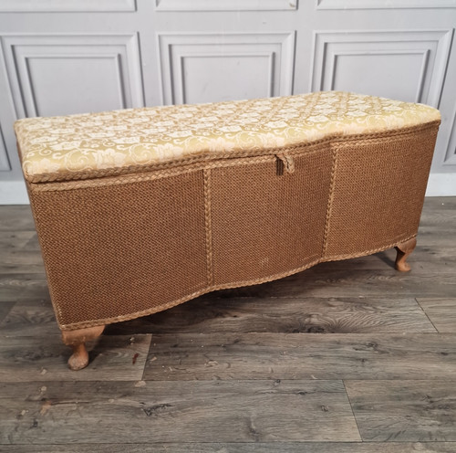 Vintage ottoman blanket box - blanket,