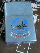 USS Fox 🦊 DLG 33 Pacific Ocean Zippo Lighter 1973 (JC)