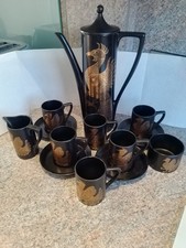 Portmeirion Phoenix Coffee Set for 6 Vintage 1970’s Vintage Design John Cuffley