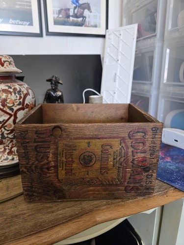 Antique colemans wooden - antique, box