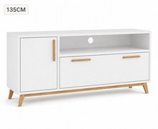 White TV Unit 135cm Cabinet