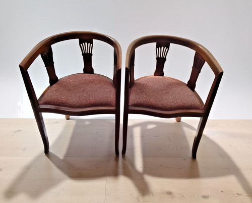 Pair edwardian bentwood tub - pair, of