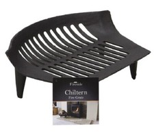 15" Open Fire Grate Cast Iron Heavy Duty Log Coal Wood Tidy Fireplace Chiltern