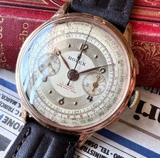 Rolex 1950s Antique Vintage Cream Dial Hand Winding Wristwatch