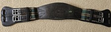 Jaguar Equestrian (by Harry Dabbs) Curved Black Leather Dressage Girth 22"