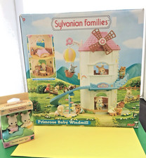 BOXED SYLVANIAN FAMILIES BABY PRIMROSE WINDMILL & BABY RABBITS BUNDLE
