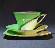 Royal Doulton Deluxe V1284 Art Deco Trio Tea Cup Saucer Plate Rare 1934