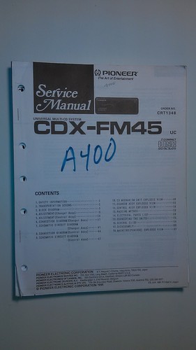 Pioneer cdx fm45 service - pioneer,