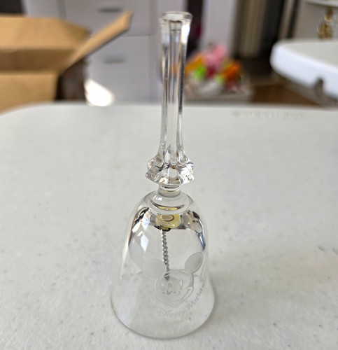 Clear glass handbell - glass,