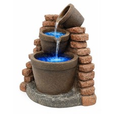 Solar Corner Brick Wall Pots