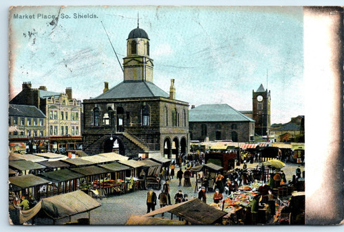 Postcard market place south - place,