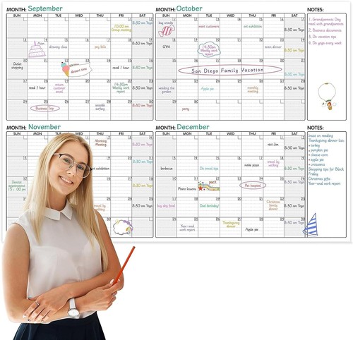 Large dry erase calendar 4 - dry,