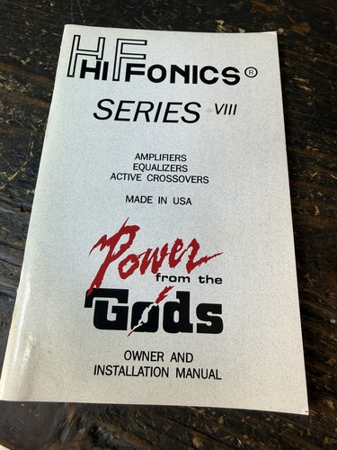 Hifonics series viii - hifonics,