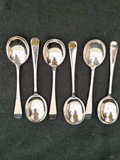 6 x Antique Soup Spoons Walker
