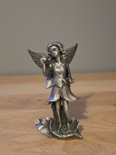 Vintage miniature pewter fairy - miniature,
