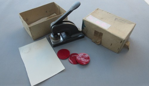 Vintage embossing stamp rapier - stamp,