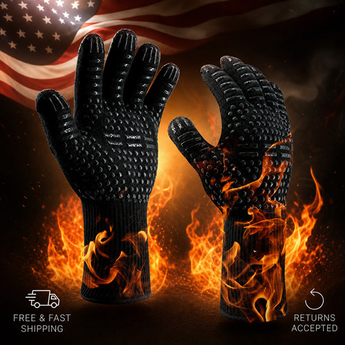 Oven gloves heat - oven, resistant