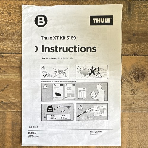 Thule fitting kit - 3169, fits