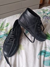 Kangol Black Leather Boys Junior School Boots Shoes Size 4 EU 38.5 VGC