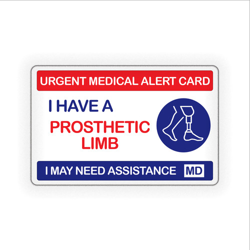 Urgent medical alert card - urgent,