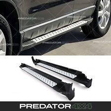 BLACK & WHITE SIDE STEPS FOOT RAIL RUNNING BOARDS 2PC FOR HONDA CRV MK3 07-11