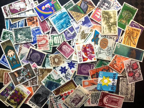 Israel stamps 100 all - israel,