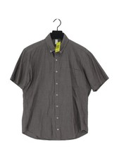 American Apparel Men's Shirt M Grey 100% Cotton Basic