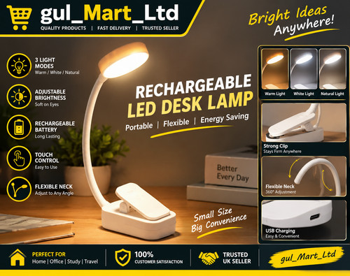 Book light led - clip-on, reading