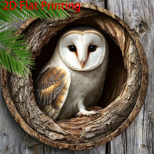 Owl Wooden Plaque Hanging Wall