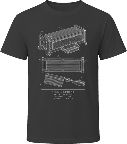 Pill machine patent blueprint - machine,