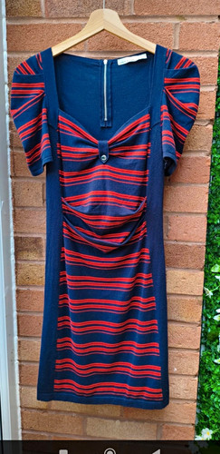 Karen millen navy red striped - karen,